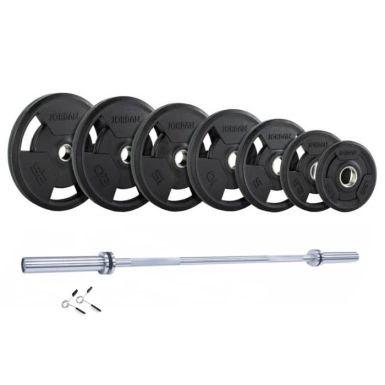 Jordan Tri-Grip Olympic Plate 140kg Set & 7ft Bar