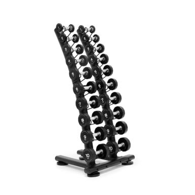 Physical Upright Rack with 10 Pairs PU Dumbbells 1kg-10kg