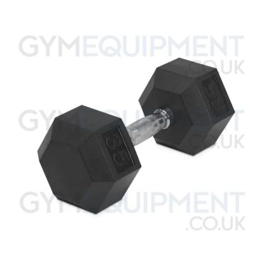 Hammer Strength Rubber Hex Dumbbells