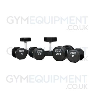 Hammer Strength Urethane Dumbbells - 4-Sided