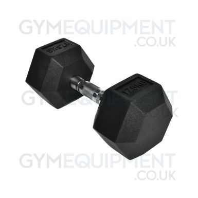Swiss Barbell Rubber Hex Dumbbell Sets with rack
