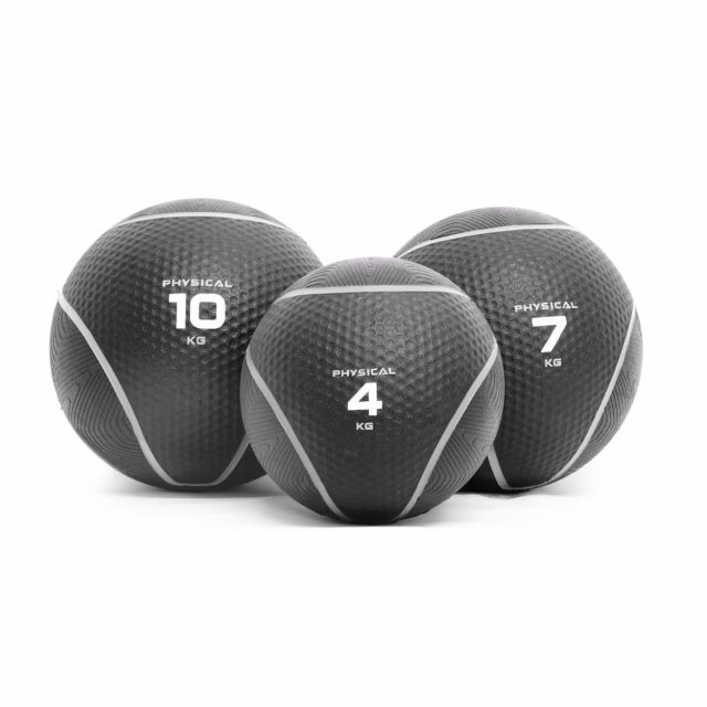 Physical 5 Medicine Ball Set - Rack and Light Ball Package