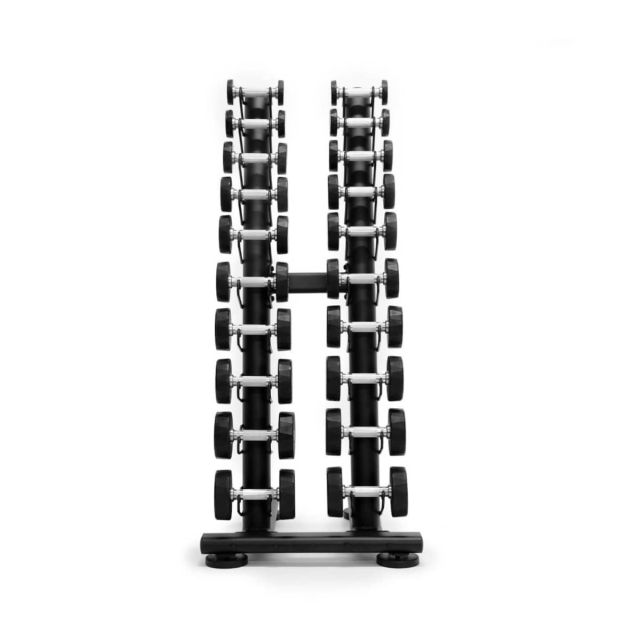 Physical Upright Rack with 10 Pairs PU Dumbbells 1kg-10kg