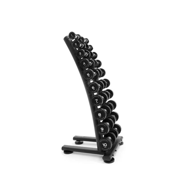 Physical Upright Rack with 10 Pairs PU Dumbbells 1kg-10kg