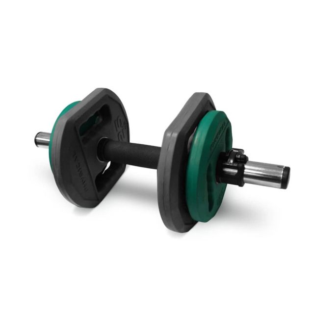 Physical Adjustable 17.5kg Rubber Dumbbell Set
