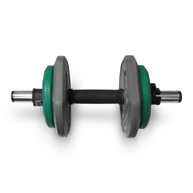 Physical Adjustable 17.5kg Rubber Dumbbell Set
