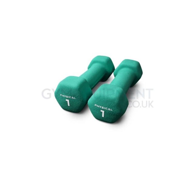 Physical 1kg Neo-Hex Studio Dumbbells