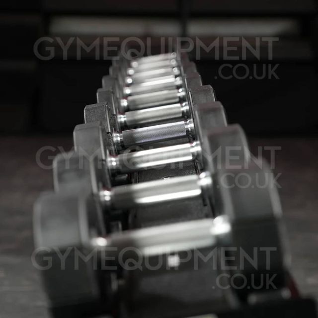 Hammer Strength Rubber Dumbbells - 4 Sided