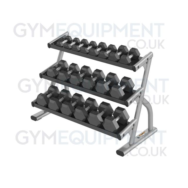 Hammer Strength Rubber Hex Dumbbells