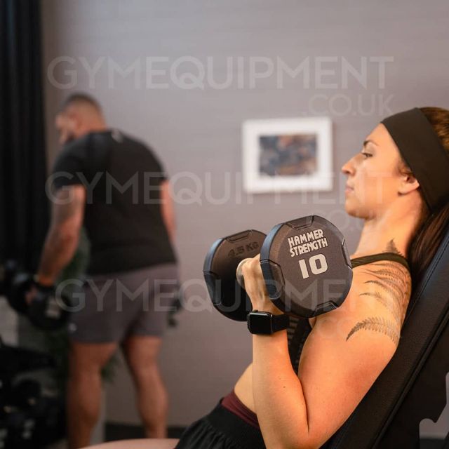 Hammer Strength Urethane Dumbbells - 4-Sided