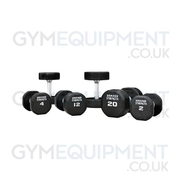 Hammer Strength Urethane Dumbbells - 4-Sided
