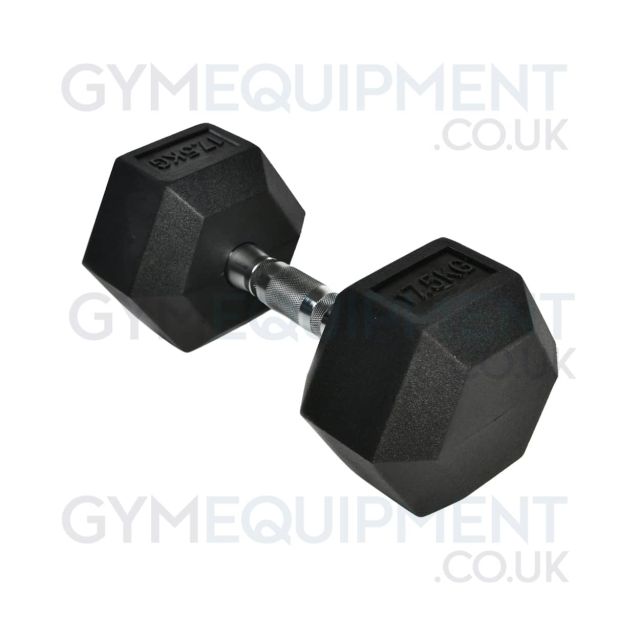 Swiss Barbell Rubber Hex Dumbbell Sets with rack