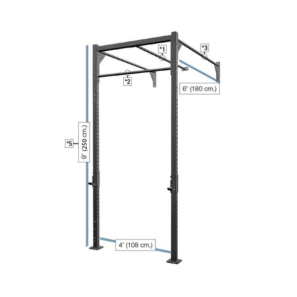 1 Station Modular Squat Rig - Wall Mounted
