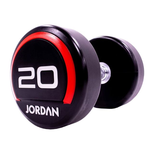 Jordan Premium Urethane Dumbbell Sets (Red Ends)