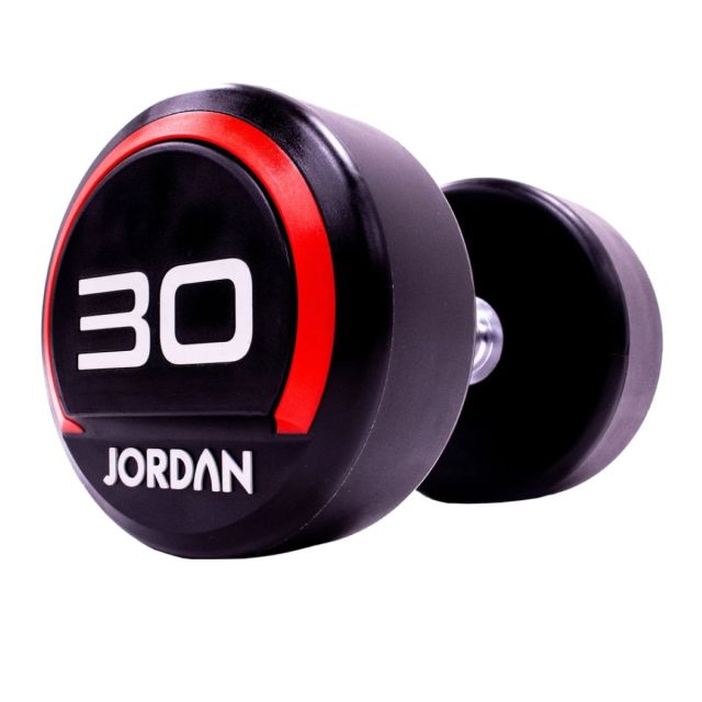 Jordan Premium Urethane Dumbbell Sets (Red Ends)