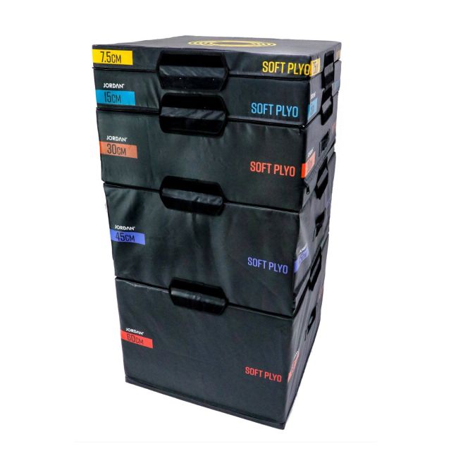 soft plyometric boxes - set of 5