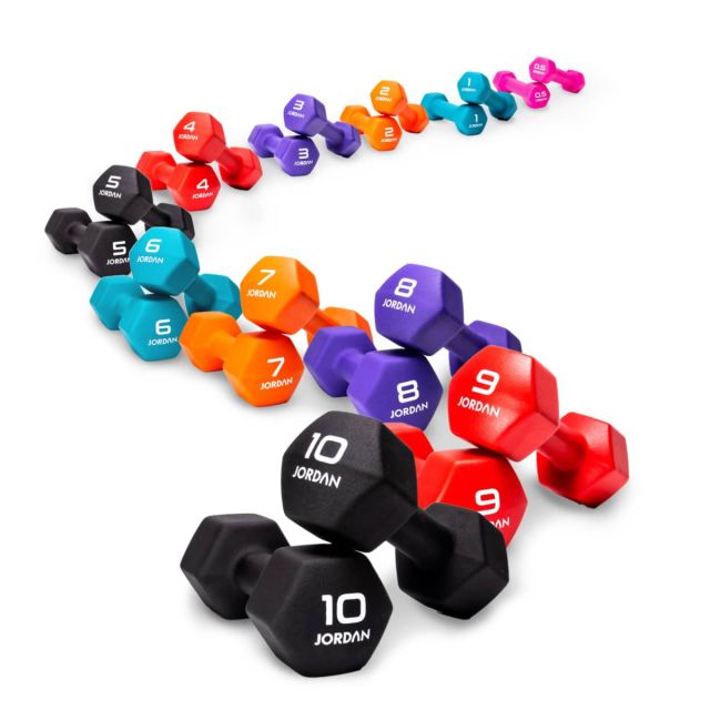 studio neoprene hex dumbbells