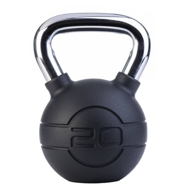 Jordan Black Rubber Chrome Kettlebell (4kg - 24kg)