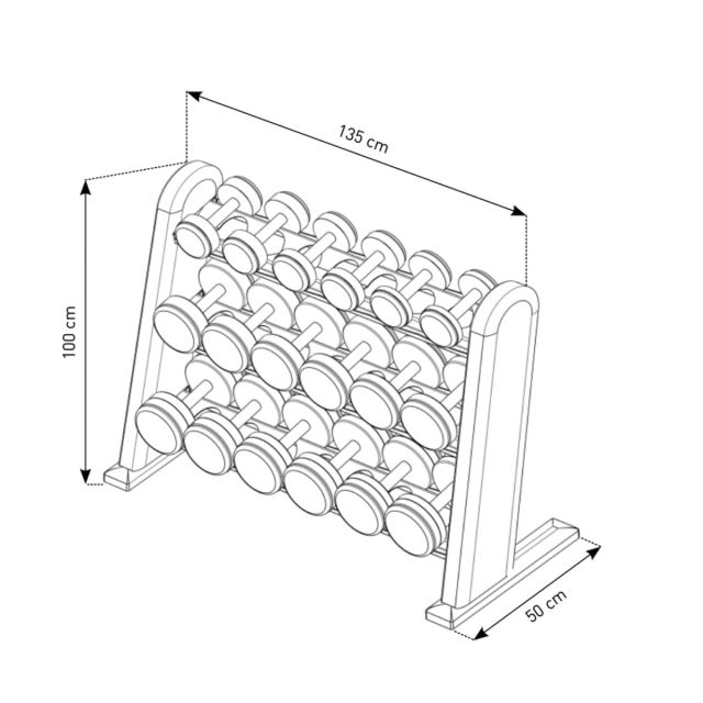 NOHRD Dumbbell Set and Rack