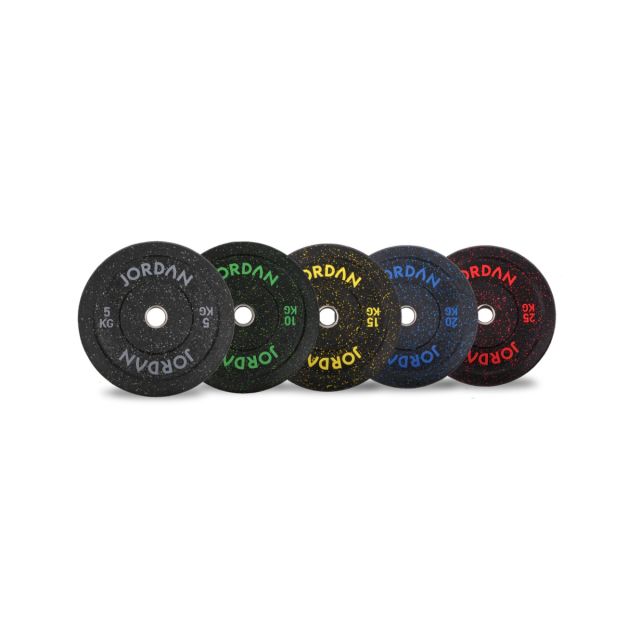 jordan hg coloured fleck rubber bumper plates
