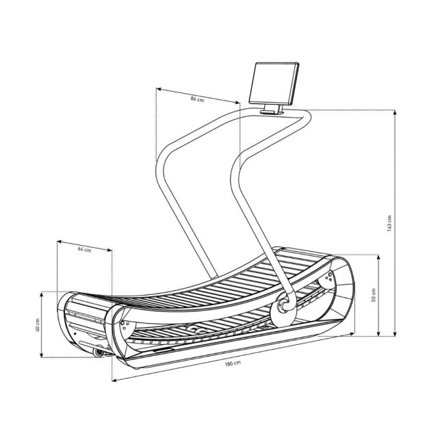 NOHRD Sprintbok Pro Curved Treadmill