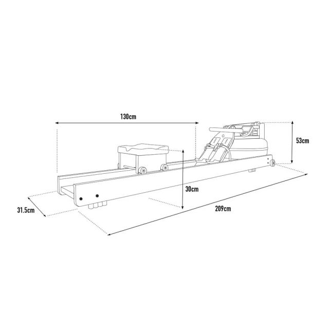 WaterRower Original Series Oak with S4 Bluetooth Monitor