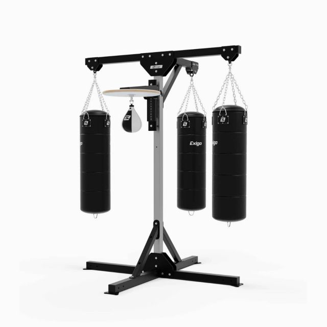 Exigo 4 Station Punch Bag Frame with Speedball Platform