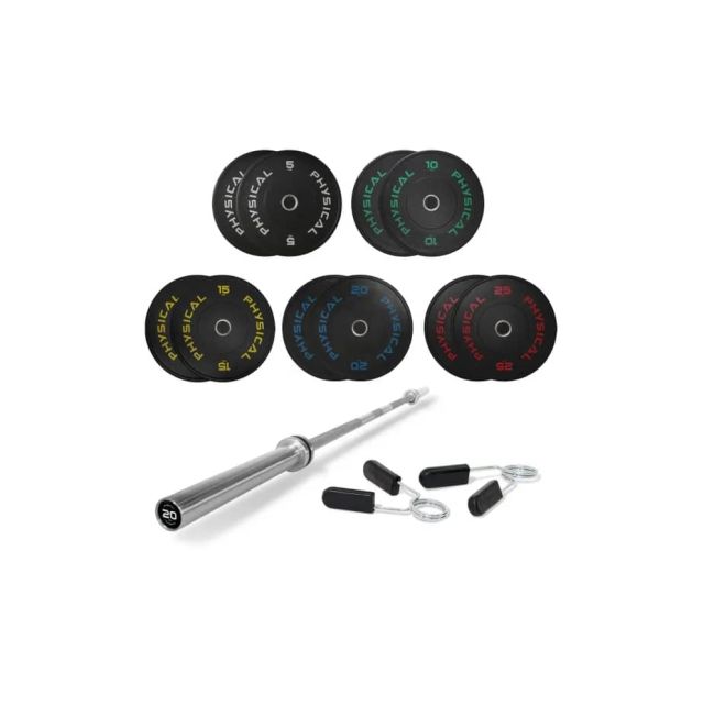 Physical Rubber Competition Bumper Plate Set (170kg)