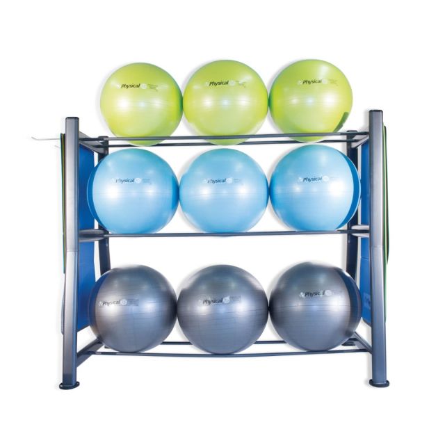 9 Stability Ball BOSU Mat Storage Rack